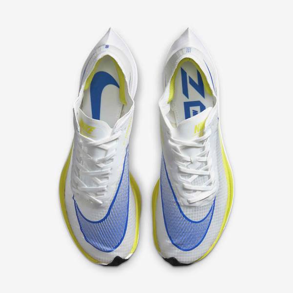 Nike ZoomX Vaporfly NEXT% Road Racing Ženske Tenisice Za Trčanje Bijele Crne Plave | NK294JKO