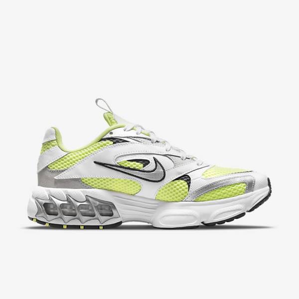 Nike Zoom Air Fire Ženske Tenisice Bijele Svijetlo Limun Crne Metalne Srebrne | NK427CGY