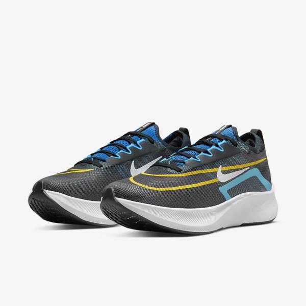 Nike Zoom Fly 4 Road Muške Tenisice Za Trčanje Crne Zelene Narančaste | NK647PLA