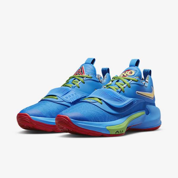 Nike Zoom Freak 3 Muške Tenisice za košarku Plave Bijele Crvene Crne | NK470ZSH