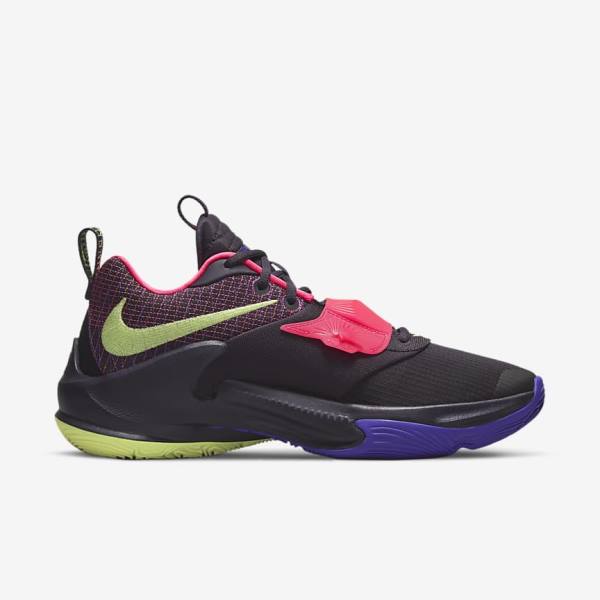 Nike Zoom Freak 3 Muške Tenisice za košarku Ljubičaste Roze Ljubičaste Svijetlo Limun | NK679EZU