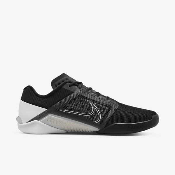 Nike Zoom Metcon Turbo 2 Muške Tenisice Za Trening Crne Bijele Tamno Sive Metalne Sive | NK896TBY