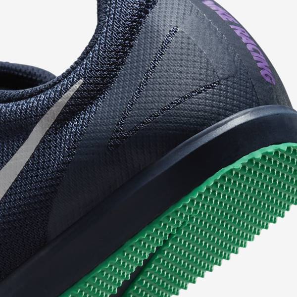 Nike Zoom Rival D 10 Athletics Distance Spikes Ženske Tenisice Za Trčanje Obsidijanske Tirkizne Metalne Srebrne | NK516KJG