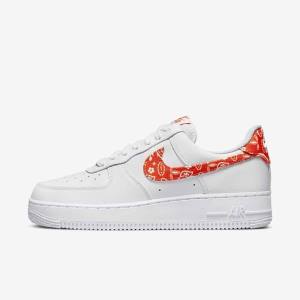 Nike Air Force 1 07 Ženske Tenisice Bijele Narančaste | NK763EVW