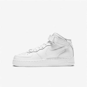 Nike Air Force 1 Mid LE Older Dječje Tenisice za košarku Bijele | NK431KYL