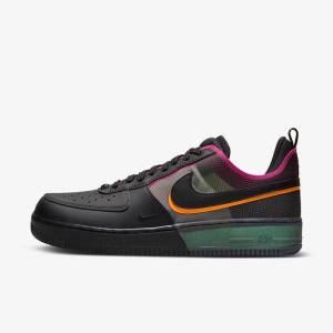 Nike Air Force 1 React Muške Tenisice Crne Narančaste Roze Crne | NK938QVS