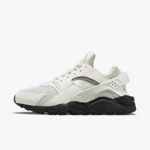 Nike Air Huarache Muške Tenisice Svijetlo Bež Crne Srebrne Zlatne | NK687KDE