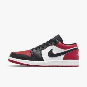 Nike Air Jordan 1 Low Muške Tenisice Crvene Crne Bijele | NK567DSK