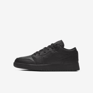 Nike Air Jordan 1 Low Older Dječje Tenisice Crne | NK827BTV