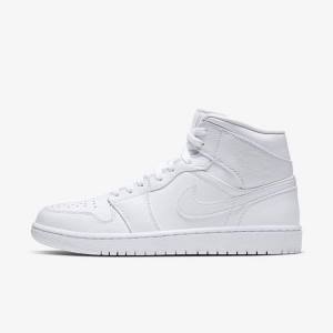 Nike Air Jordan 1 Mid Muške Jordan Tenisice Bijele | NK604BGH