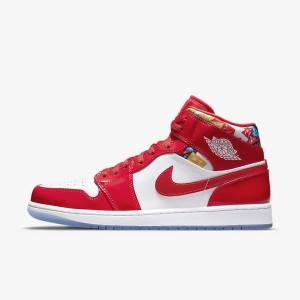 Nike Air Jordan 1 Mid SE Muške Jordan Tenisice Crvene Tamnoplave Bijele | NK254HUB