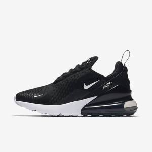 Nike Air Max 270 Ženske Tenisice Crne Bijele Tamno Sive | NK704MJT