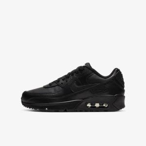 Nike Air Max 90 LTR Older Dječje Tenisice Crne Bijele | NK704OKN