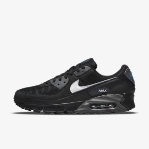 Nike Air Max 90 Muške Tenisice Crne Sive Bijele | NK295AOL