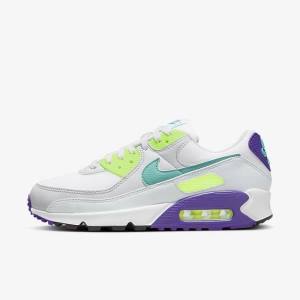 Nike Air Max 90 Ženske Tenisice Bijele Platine Tirkizne | NK591CNL