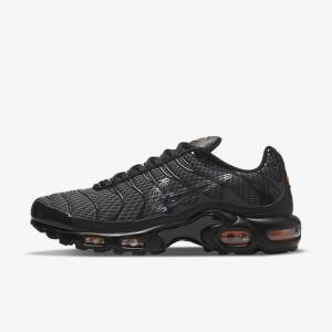 Nike Air Max Plus Muške Tenisice Crne Narančaste Sive Bijele | NK627WSY