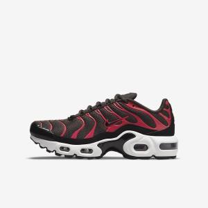 Nike Air Max Plus Older Dječje Tenisice Sive Crvene Bijele Crne | NK527XMN