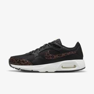 Nike Air Max SC Ženske Tenisice Crne Metalne Zlatne Smeđe | NK189REV