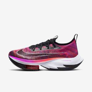 Nike Air Zoom Alphafly NEXT% Flyknit Road Racing Ženske Tenisice Za Trčanje Ljubičaste Crvene Crne Crne | NK286MWG