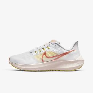 Nike Air Zoom Pegasus 39 Road Ženske Tenisice Za Trčanje Bijele Svijetlo | NK306YCT