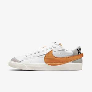 Nike Blazer Low 77 Jumbo Muške Tenisice Bijele Sive Narančaste | NK235XOZ