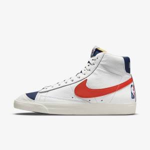 Nike Blazer Mid 77 EMB Muške Tenisice Bijele Plave Narančaste | NK509EGK