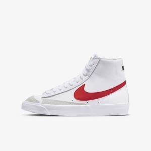 Nike Blazer Mid 77 Older Dječje Tenisice za košarku Bijele Plave Crne Crvene | NK510QMF