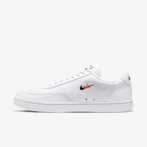 Nike Court Vintage Premium Muške Tenisice Bijele Narančaste Crne | NK671VOX