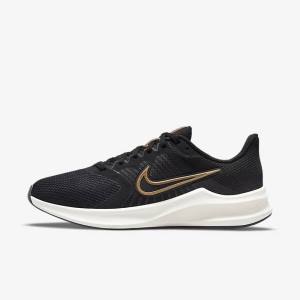 Nike Downshifter 11 Road Ženske Tenisice Za Trčanje Crne Tamno Sive Metalne Bakrene | NK416ETW