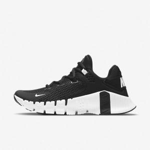 Nike Free Metcon 4 Ženske Tenisice Za Trening Crne Bijele | NK605LOA