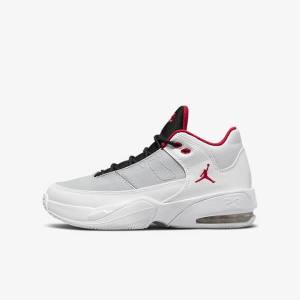 Nike Jordan Max Aura 3 Older Dječje Tenisice Bijele Platine Crne Crvene | NK034JXO