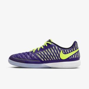 Nike Lunar Gato II IC Indoor Court Muške Tenisice Za Nogomet Ljubičaste Crne Bijele | NK563EQK