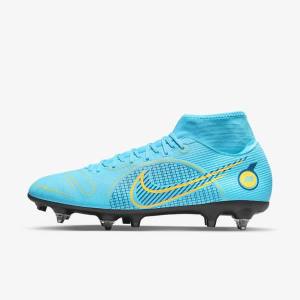 Nike Mercurial Superfly 8 Academy SG-PRO Anti-Clog Traction Soft-Grounds Ženske Tenisice Za Nogomet Plave Narančaste | NK056VGU