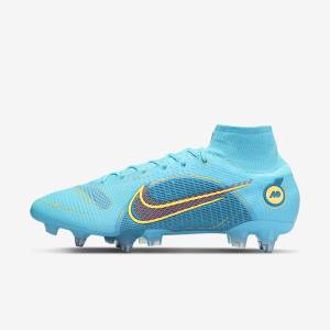 Nike Mercurial Superfly 8 Elite SG-PRO Anti-Clog Traction Soft-Ground Muške Tenisice Za Nogomet Plave Narančaste | NK534KMI