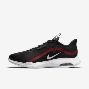 Nike NikeCourt Air Max Volley Hard Court Muške Tenisice Za Tenis Crne Crvene Bijele | NK147VNQ