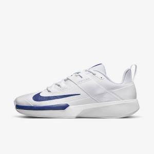 Nike NikeCourt Vapor Lite Clay Court Muške Tenisice Za Tenis Bijele Kraljevska Plava Plave | NK715SOL