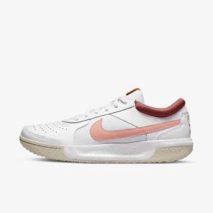 Nike NikeCourt Zoom Lite 3 Ženske Tenisice Za Tenis Bijele Crvene Bijele Svijetlo | NK185LUK