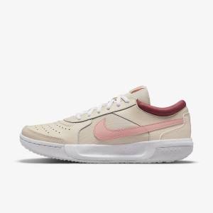 Nike NikeCourt Zoom Lite 3 Ženske Tenisice Za Tenis Bijele Crvene Koraljne | NK482YBG