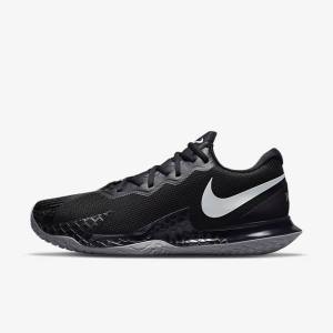 Nike NikeCourt Zoom Vapor Cage 4 Rafa Hard Court Muške Tenisice Za Tenis Crne Metalne Srebrne | NK671ZPM