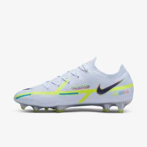 Nike Phantom GT2 Elite FG Firm-Ground Ženske Tenisice Za Nogomet Sive Svijetlo Plave | NK895LXZ