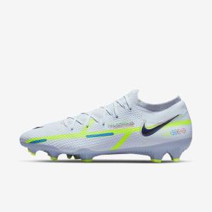 Nike Phantom GT2 Pro FG Firm-Ground Muške Tenisice Za Nogomet Sive Svijetlo Plave | NK451RBL