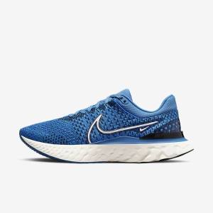 Nike React Infinity Run Flyknit 3 Road Muške Tenisice Za Trčanje Plave Crne | NK547BOA