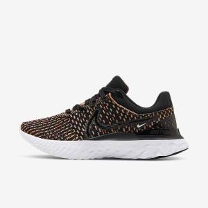 Nike React Infinity Run Flyknit 3 Road Ženske Tenisice Za Trčanje Crne Plave Roze Bijele | NK562FGQ