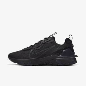 Nike React Vision Muške Tenisice Crne Tamno Sive | NK043OVU