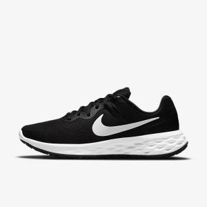 Nike Revolution 6 Next Nature Road Muške Tenisice Za Trčanje Crne Sive Bijele | NK290PBS