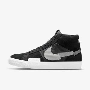 Nike SB Zoom Blazer Mid Premium Muške Skate Tenisice Crne Sive Bijele | NK436RBN