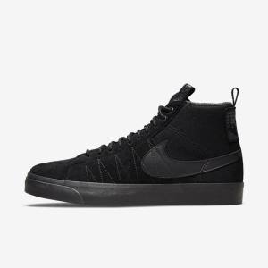 Nike SB Zoom Blazer Mid Premium Ženske Skate Tenisice Crne Tamno Sive | NK429AMY