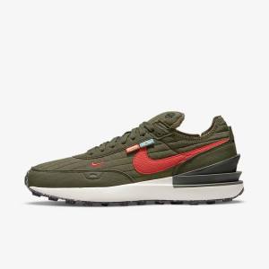 Nike Waffle One Premium Muške Tenisice Maslinasto Zelene Crne Narančaste | NK187QCH