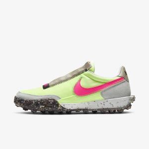 Nike Waffle Racer Crater Ženske Tenisice Crne Zelene Roze | NK261LOV