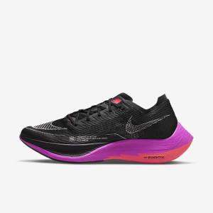 Nike ZoomX Vaporfly Next% 2 Road Racing Muške Tenisice Za Trčanje Crne Ljubičaste Sive Crvene | NK297IRY